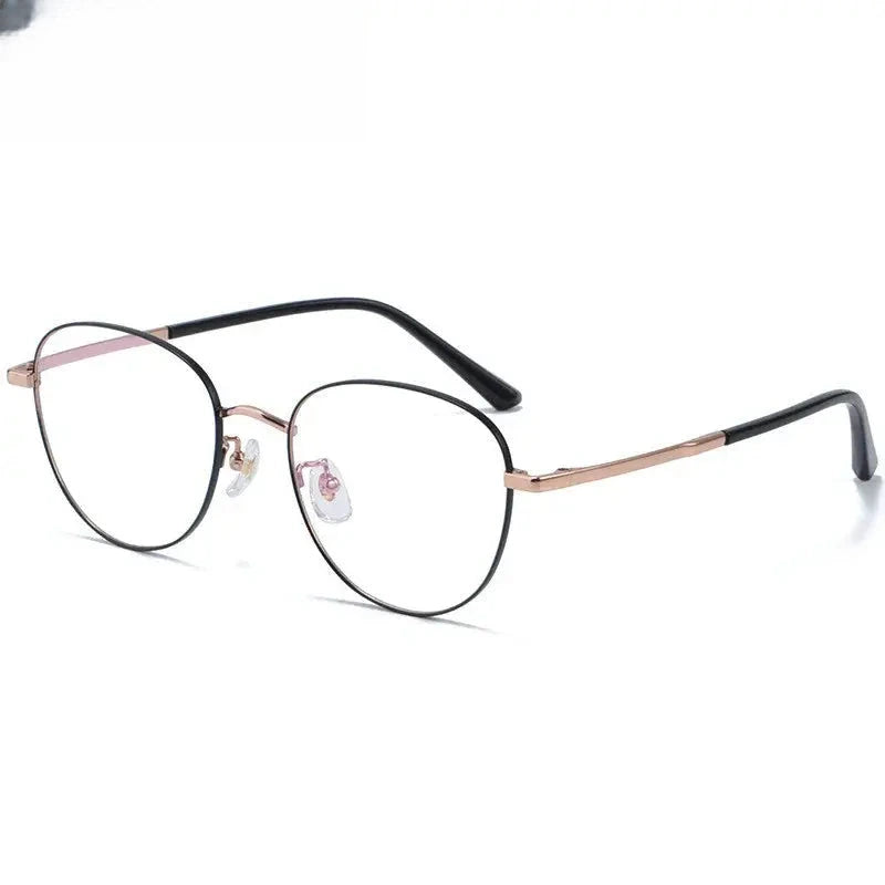 Women's Oval Full Rim Titanium Prescription Glasses 15154 — view 7 | Rx Spectacle