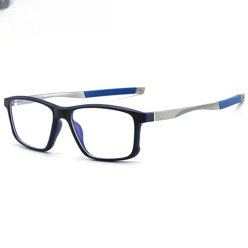 Unisex Square Full Rim Titanium Prescription Glasses 885827 — view 8 | Rx Spectacle