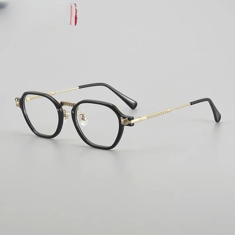 Unisex Polygon Full Rim Titanium Prescription Glasses 22009 — view 7 | Rx Spectacle