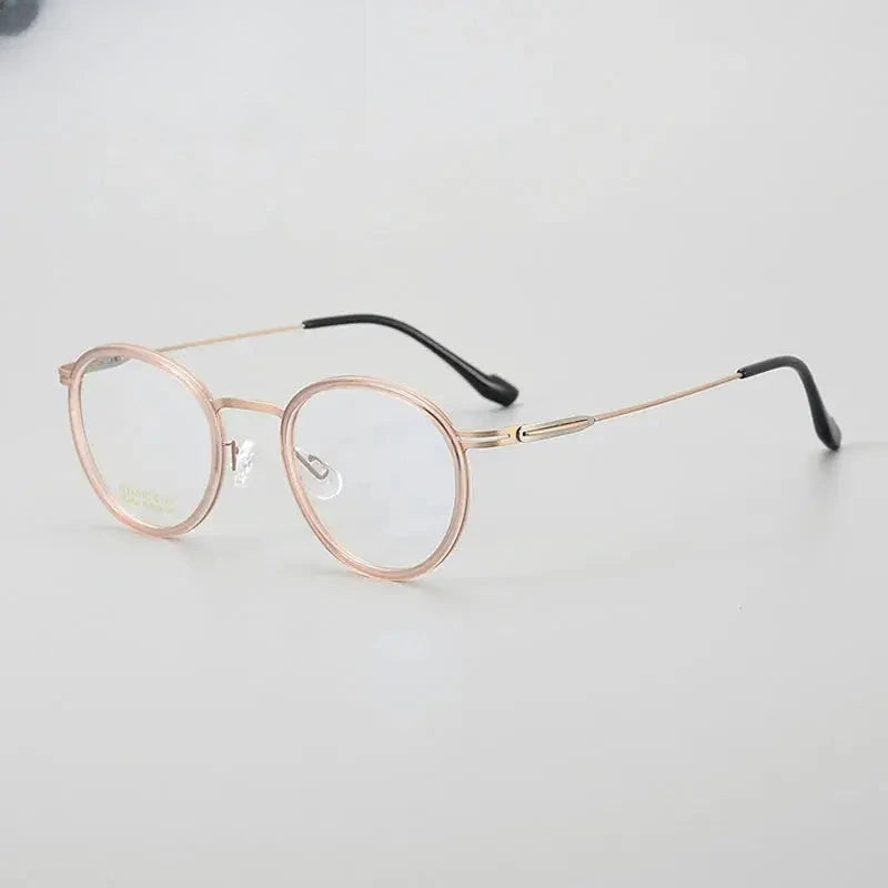 Women's Round Full Rim Titanium Prescription Glasses 404004 — view 7 | Rx Spectacle