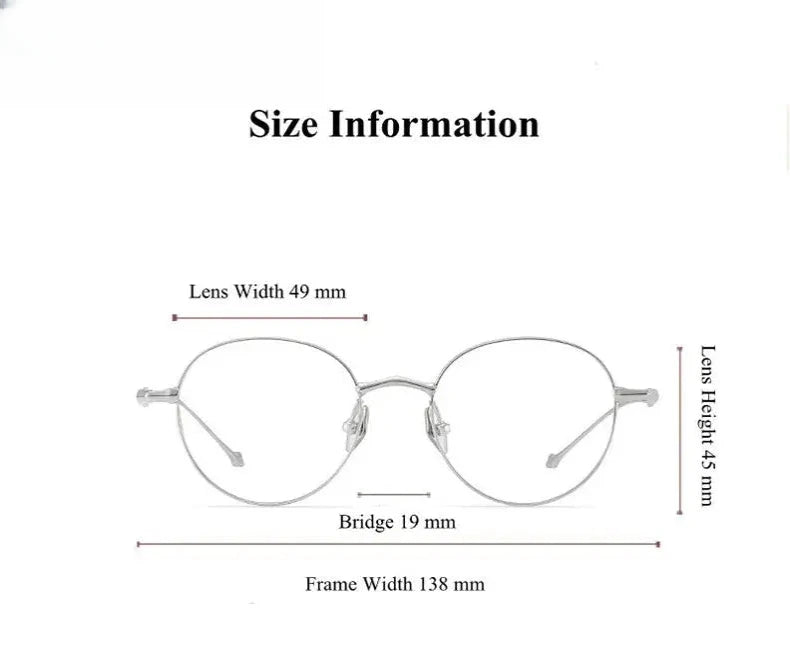 Women's Round Full Rim Titanium Prescription Glasses — view 7 | Rx Spectacle