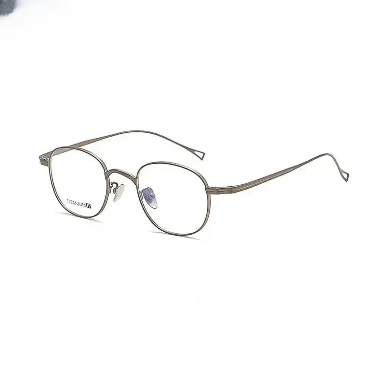 Unisex Oval Full Rim Titanium Prescription Glasses 88055 — view 9 | Rx Spectacle