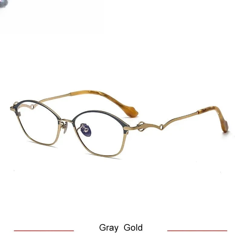 Unisex Oval Full Rim Titanium Prescription Glasses 316086 — view 6 | Rx Spectacle