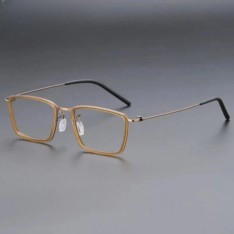 Unisex Square Full Rim Titanium Prescription Glasses 699853 — view 7 | Rx Spectacle