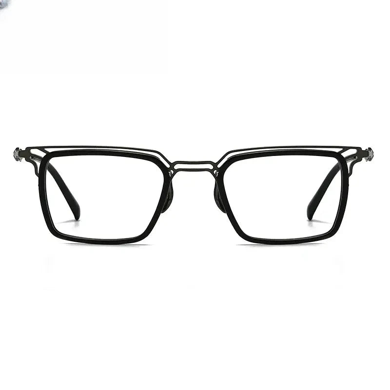 Men's Square Full Rim Titanium Prescription Glasses 246879 — view 4 | Rx Spectacle