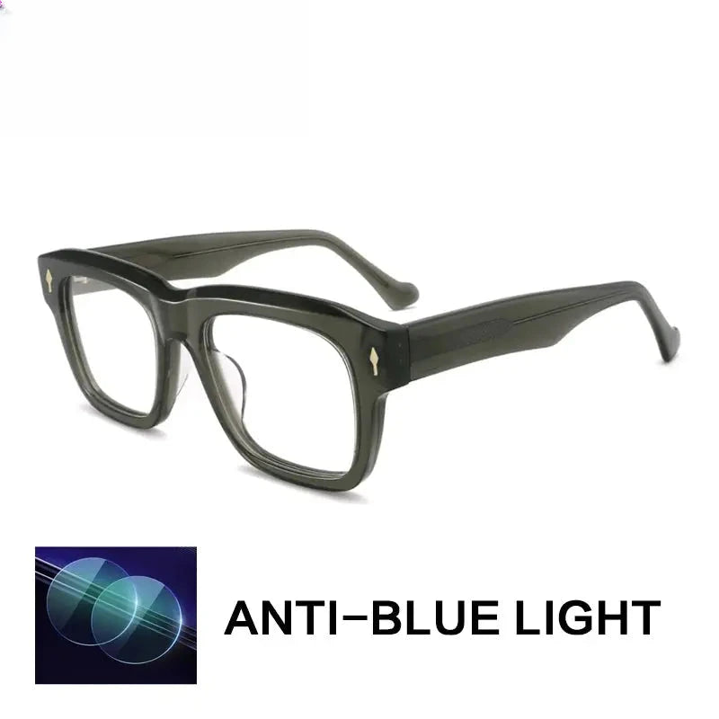 Unisex Square Full Rim Acetate Oversized Reading Glasses 882290 — view 5 | Rx Spectacle