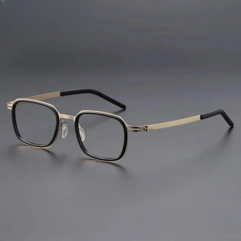 Men's Square Full Rim Titanium Oversized Prescription Glasses 698017 — view 6 | Rx Spectacle
