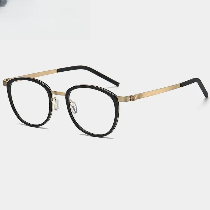 Unisex Round Full Rim Acetate Prescription Glasses Gxyj-1184 — view 9 | Rx Spectacle