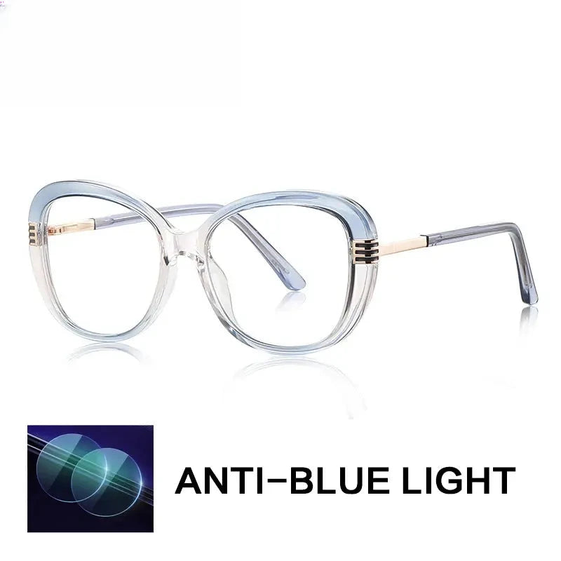 Women's Oval Full Rim Titanium Reading Glasses Gxyj2265 — view 8 | Rx Spectacle