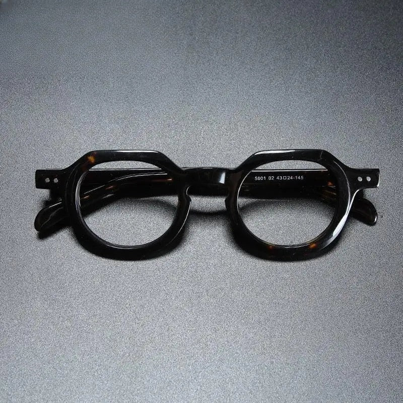 Unisex Round Full Rim Acetate Prescription Glasses Gxyj912 — view 9 | Rx Spectacle