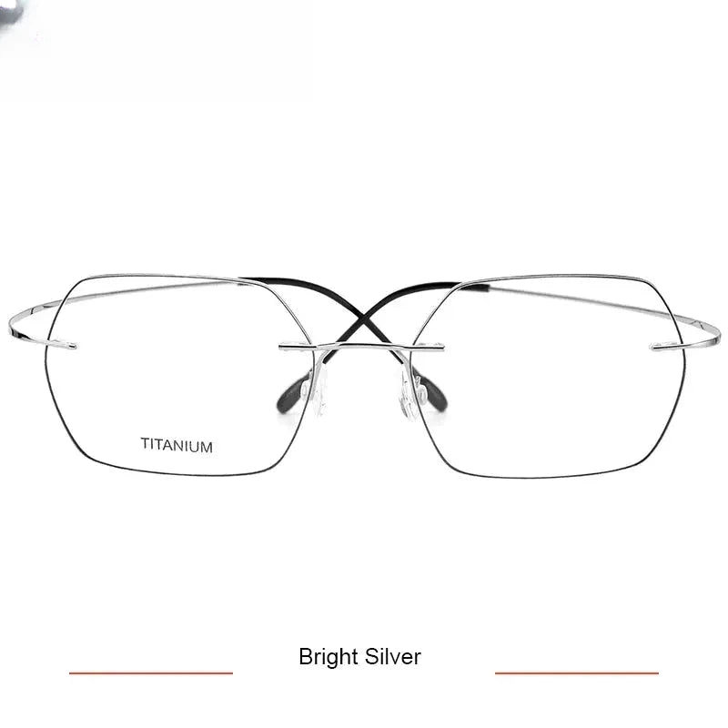 Unisex Rimless Titanium Prescription Glasses 36018 — view 7 | Rx Spectacle