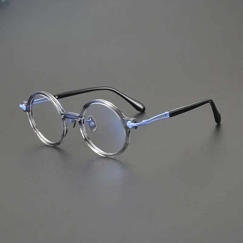Unisex Round Full Rim Titanium Prescription Glasses Gxyj1568 — view 7 | Rx Spectacle