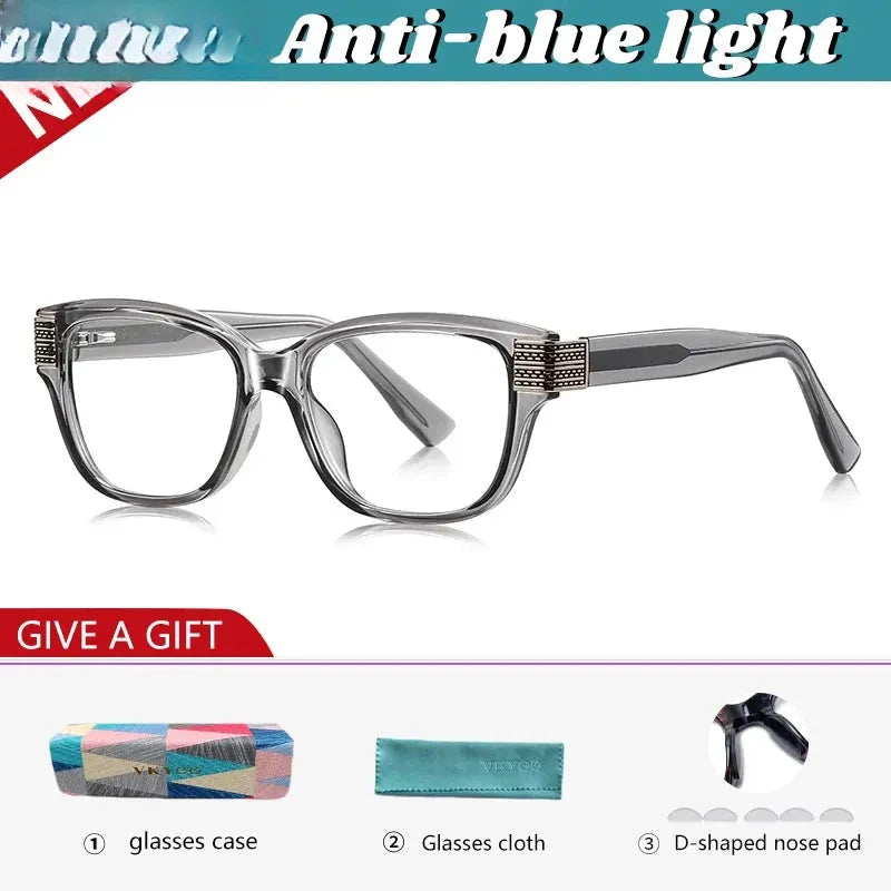 Unisex Square Full Rim Titanium Reading Glasses 313108 — view 7 | Rx Spectacle
