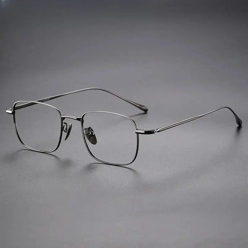 Unisex Square Full Rim Titanium Prescription Glasses 618133 — view 5 | Rx Spectacle
