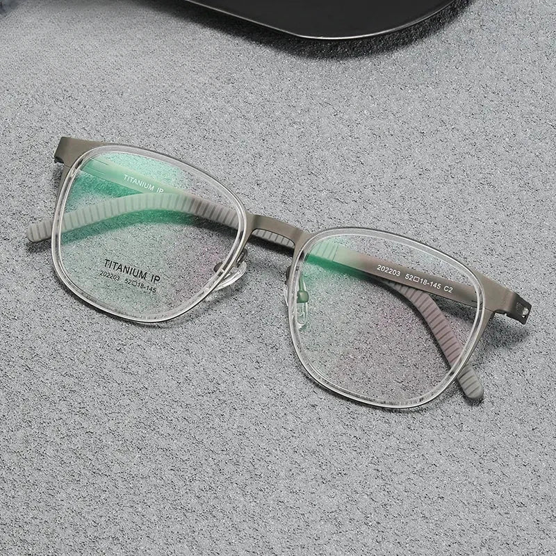 Women's Round Full Rim Titanium Prescription Glasses 292203 — view 6 | Rx Spectacle