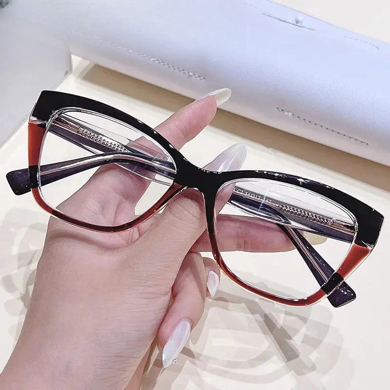 Women's Cat Eye Full Rim Titanium Prescription Glasses 76034 — view 8 | Rx Spectacle