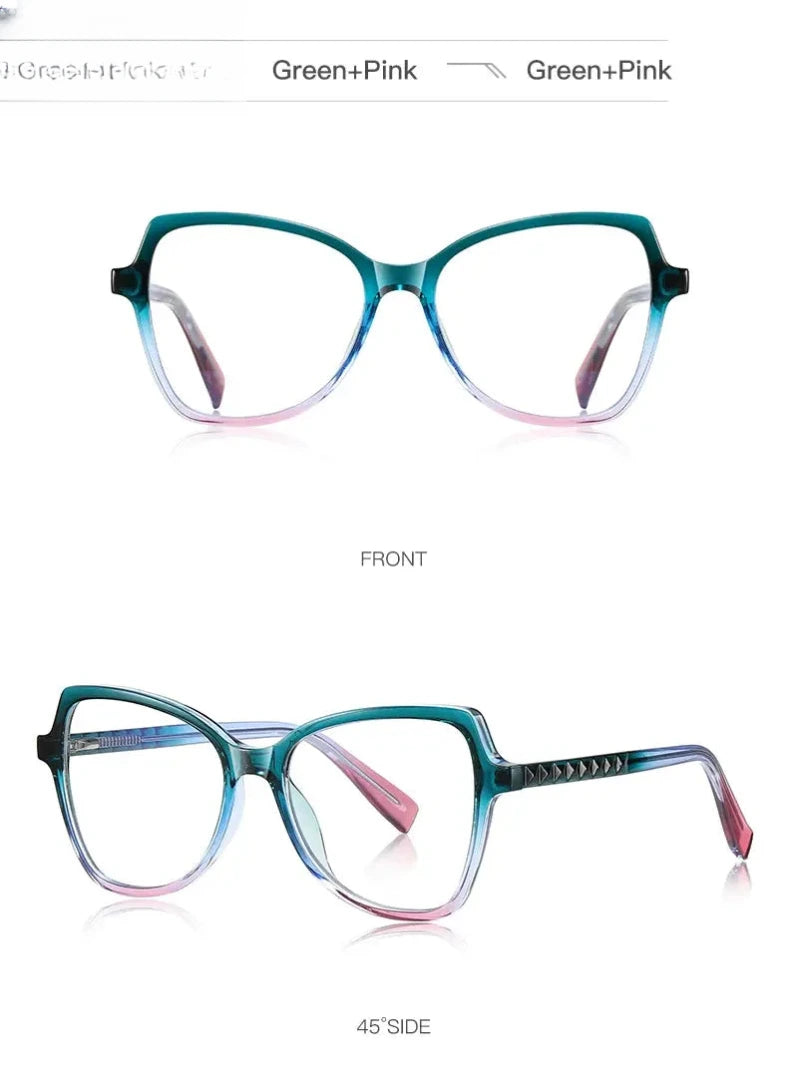 Women's Cat Eye Full Rim Plastic Reading Glasses 2137 — view 17 | Rx Spectacle