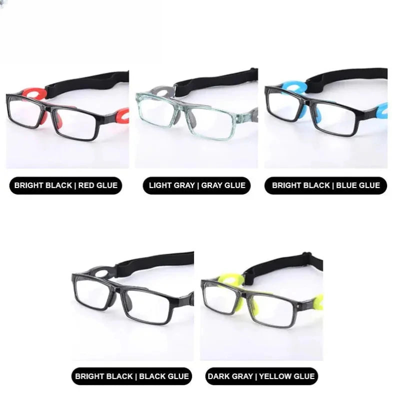 Unisex Square Full Rim Titanium Sports Glasses C050 — view 9 | Rx Spectacle