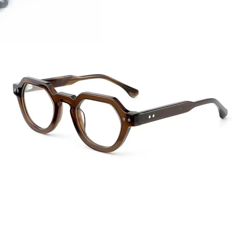 Unisex Round Full Rim Acetate Flat Top Prescription Glasses G66311 — view 5 | Rx Spectacle