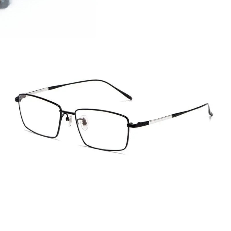 Men's Square Full Rim Titanium Prescription Glasses 1045 — view 11 | Rx Spectacle