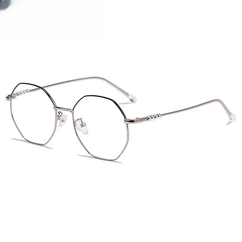 Women's Polygon Full Rim Alloy Prescription Glasses 91100/01 — view 10 | Rx Spectacle