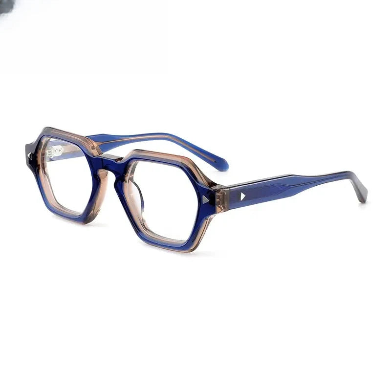 Unisex Polygon Full Rim Acetate Prescription Glasses G66307 — view 6 | Rx Spectacle