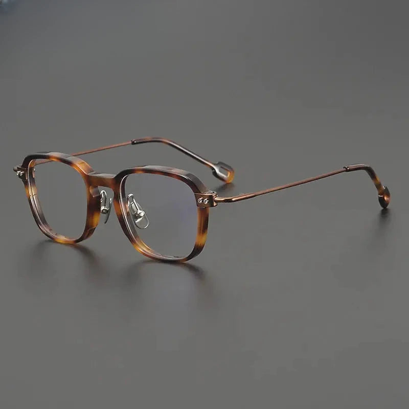 Unisex Square Full Rim Titanium Oversized Prescription Glasses 679009 — view 7 | Rx Spectacle