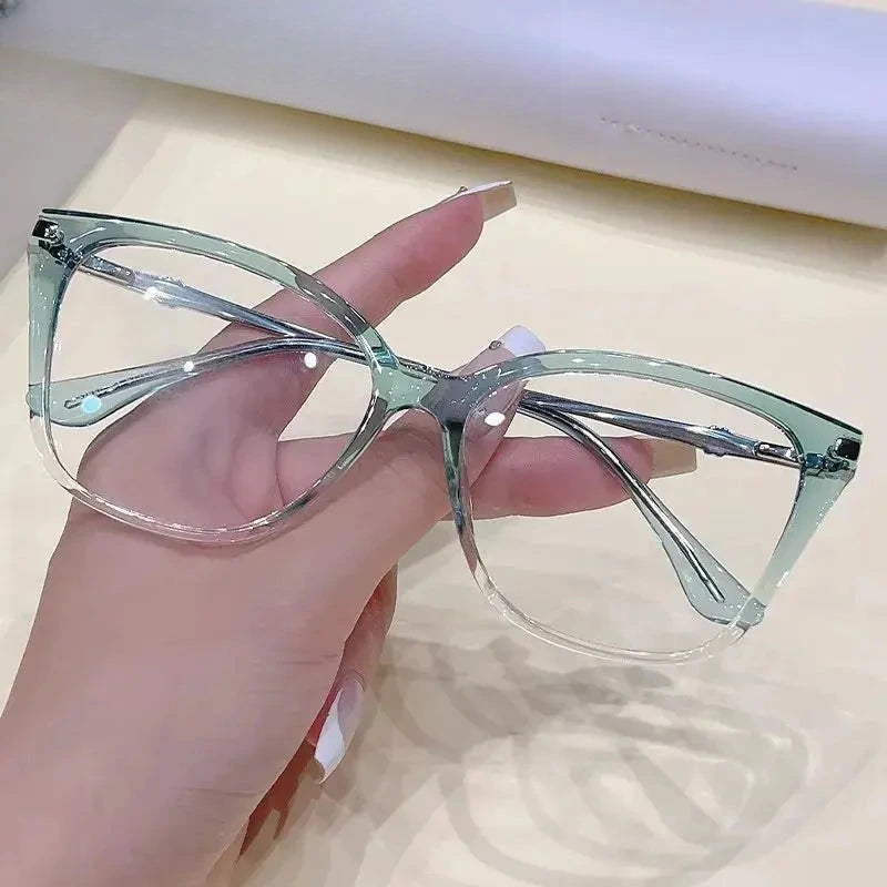 Women's Cat Eye Full Rim Titanium Prescription Glasses 77880 — view 8 | Rx Spectacle