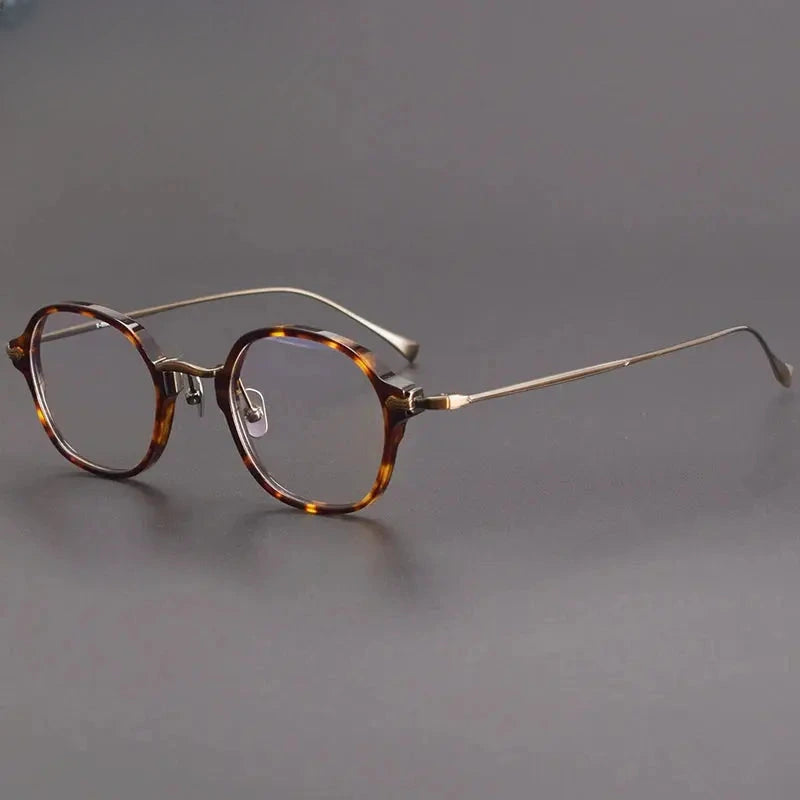 Unisex Oval Full Rim Titanium Prescription Glasses 624183 — view 7 | Rx Spectacle