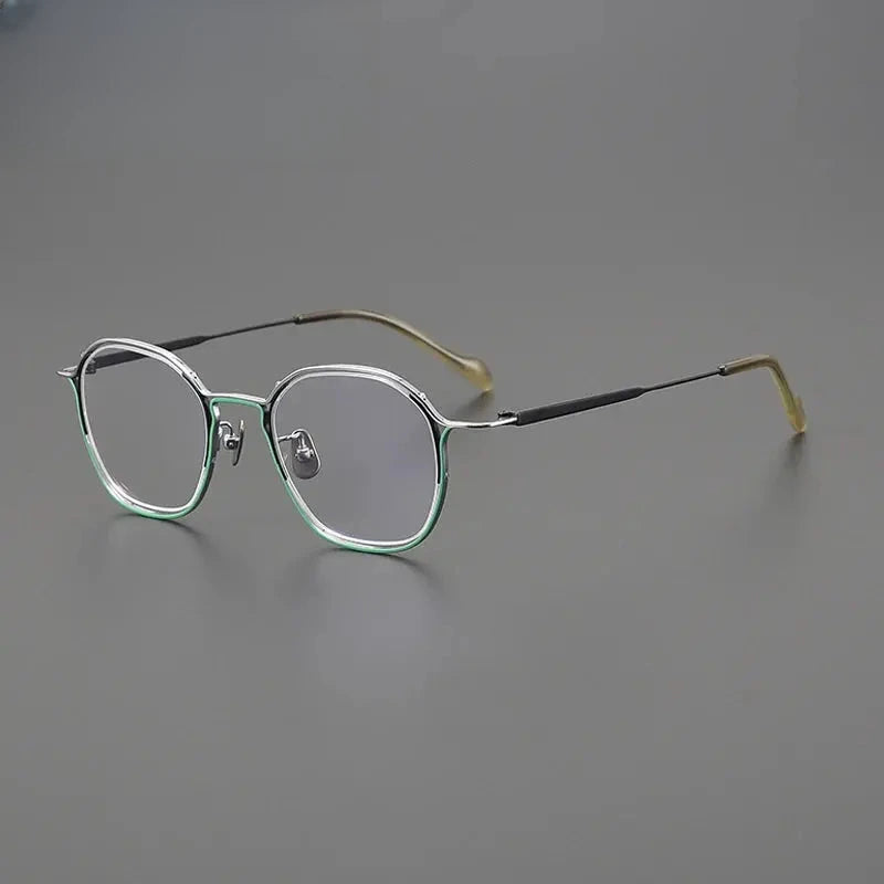 Unisex Square Full Rim Titanium Prescription Glasses Gxyj1562 — view 7 | Rx Spectacle