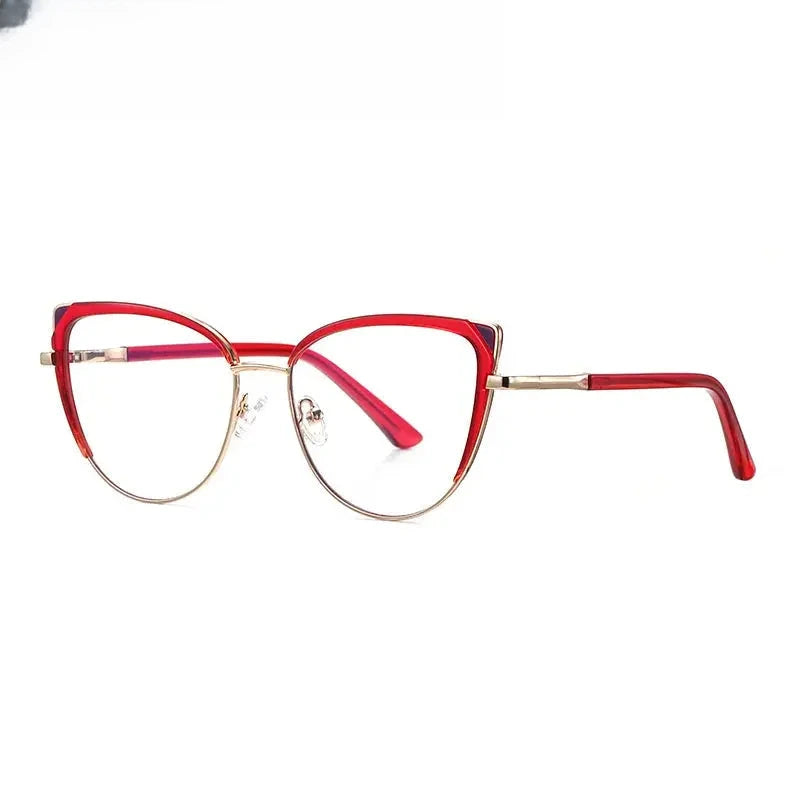 Women's Cat Eye Full Rim Titanium Prescription Glasses 31247 — view 7 | Rx Spectacle