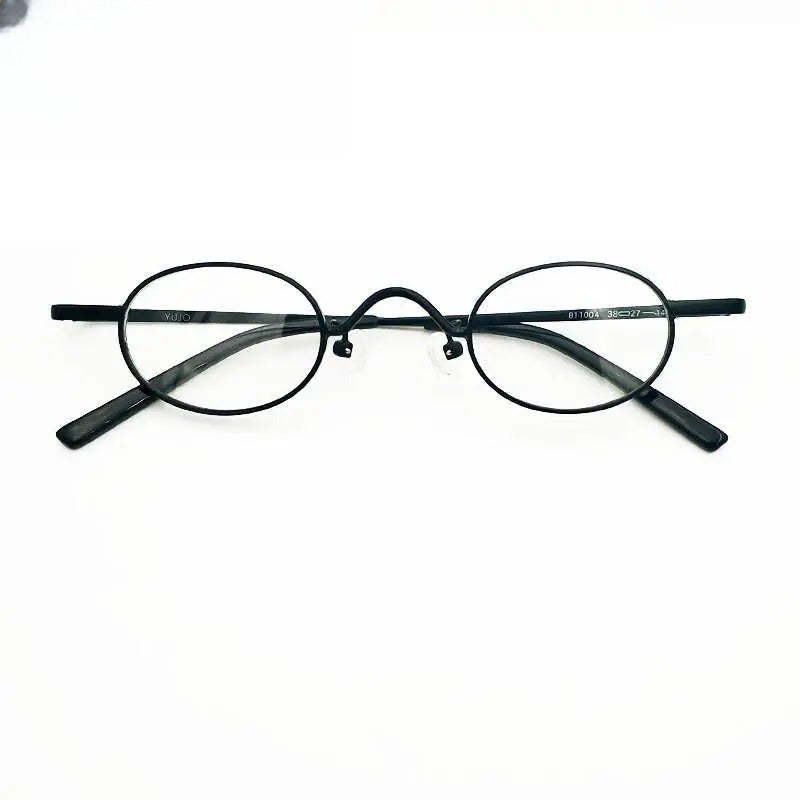 Unisex Round Full Rim Alloy Prescription Glasses Y035 — view 9 | Rx Spectacle
