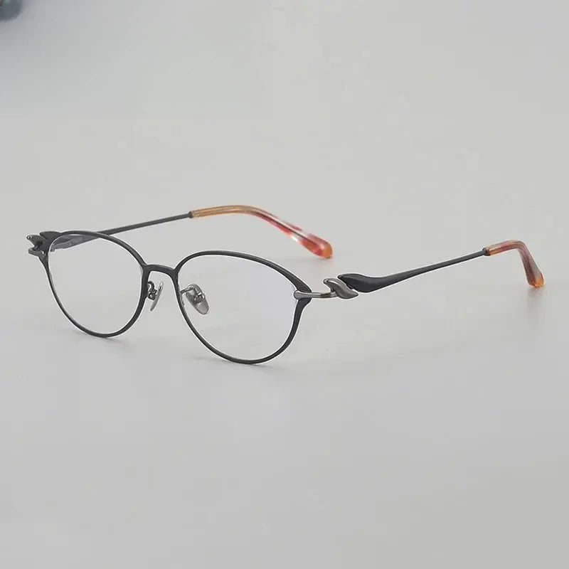 Women's Oval Full Rim Titanium Prescription Glasses 361002 — view 6 | Rx Spectacle