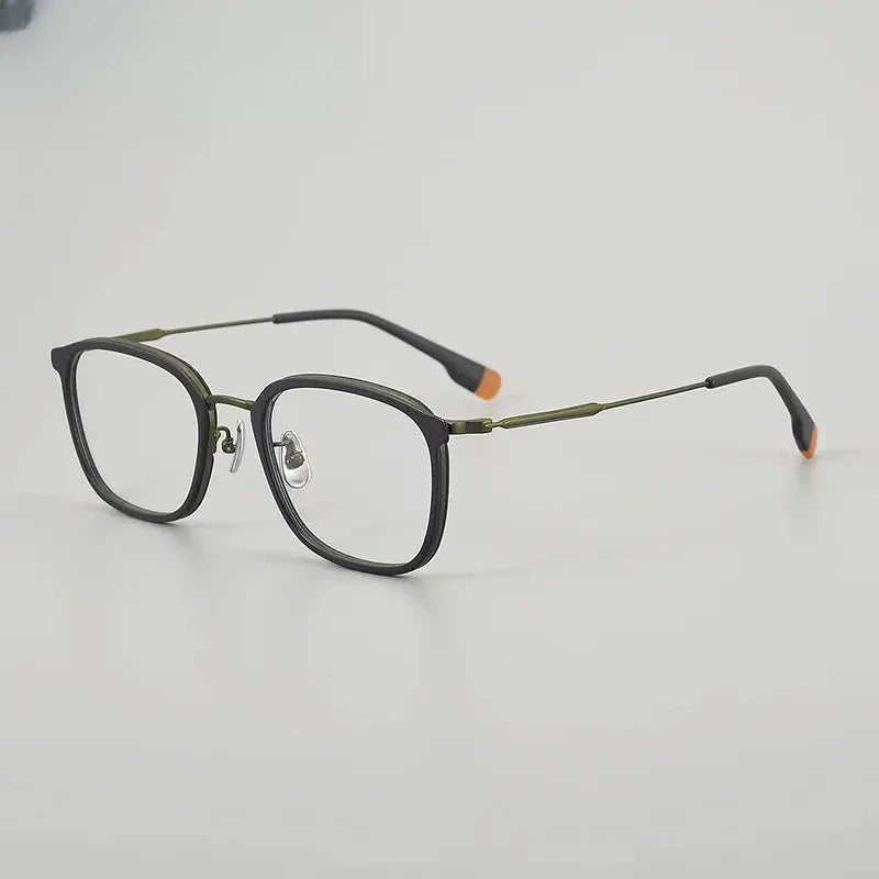 Men's Square Full Rim Titanium Prescription Glasses 412808 — view 8 | Rx Spectacle