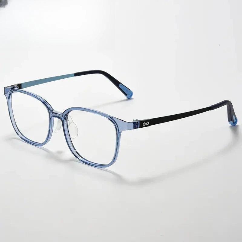 Unisex Square Full Rim Titanium Prescription Glasses 699905 — view 7 | Rx Spectacle