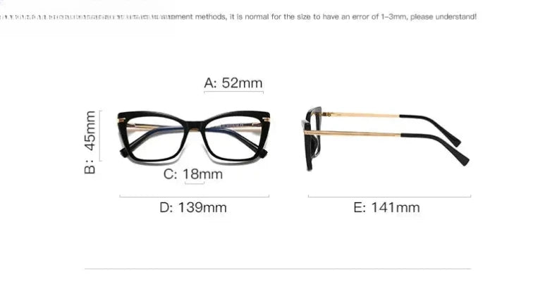 Women's Cat Eye Full Rim Titanium Reading Glasses 2105 — view 14 | Rx Spectacle
