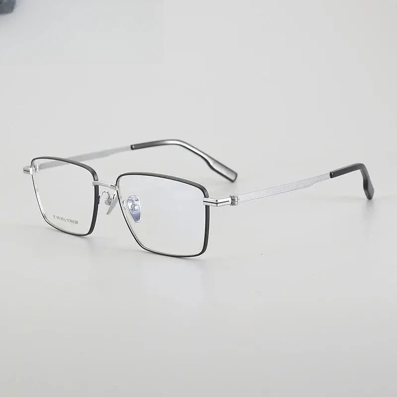 Unisex Polygon Full Rim Titanium Prescription Glasses 886021 — view 5 | Rx Spectacle