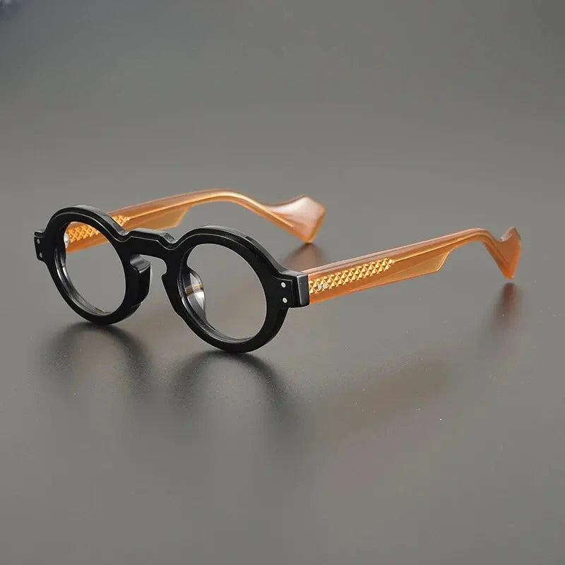 Unisex Round Full Rim Acetate Prescription Glasses Gxyj1161 — view 6 | Rx Spectacle