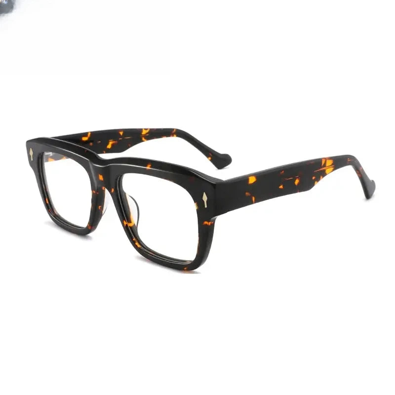 Unisex Square Full Rim Acetate Oversized Prescription Glasses Gxyj1523 — view 6 | Rx Spectacle