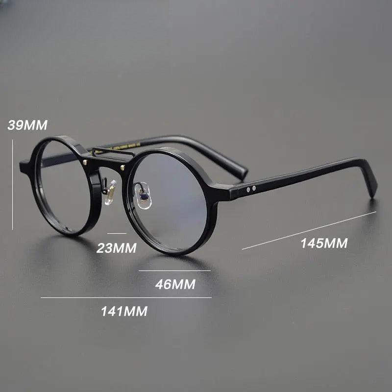 Unisex Round Full Rim Acetate Double Bridge Prescription Glasses Gxyj808 — view 11 | Rx Spectacle