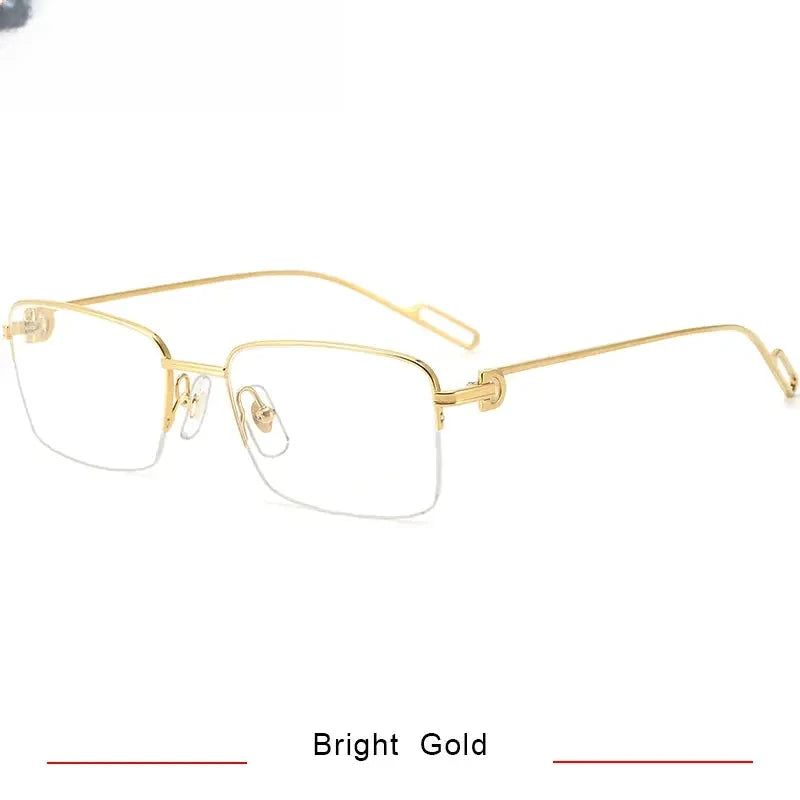 Women's Polygon Semi-Rimless Titanium Prescription Glasses 420218 — view 5 | Rx Spectacle