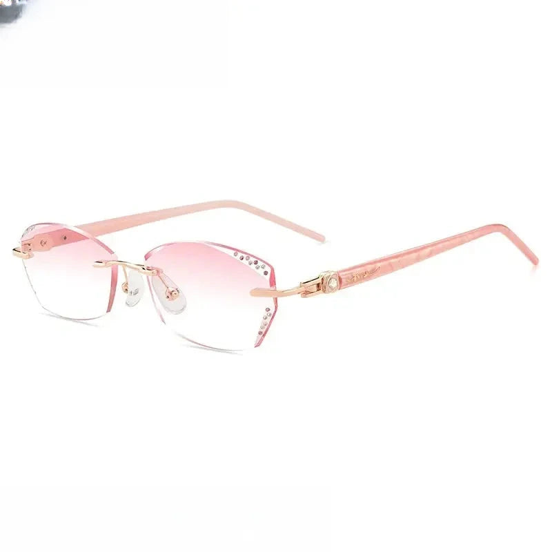 Women's Oval Rimless Titanium Prescription Glasses 669158 — view 5 | Rx Spectacle