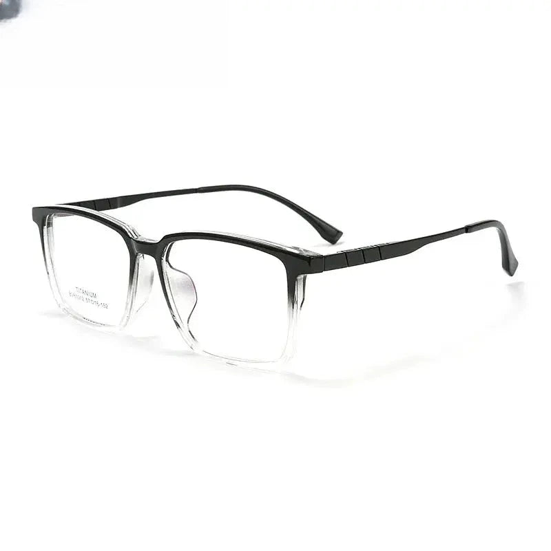 Unisex Square Full Rim Titanium Prescription Glasses 61012 — view 6 | Rx Spectacle