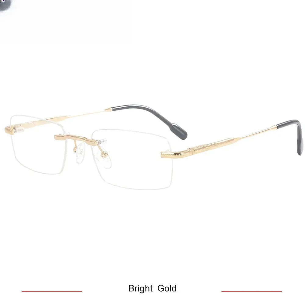Women's Square Rimless Titanium Prescription Glasses 650028 — view 5 | Rx Spectacle
