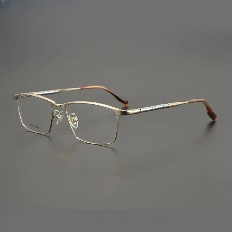 Men's Browline Full Rim Titanium Prescription Glasses 46119 — view 6 | Rx Spectacle