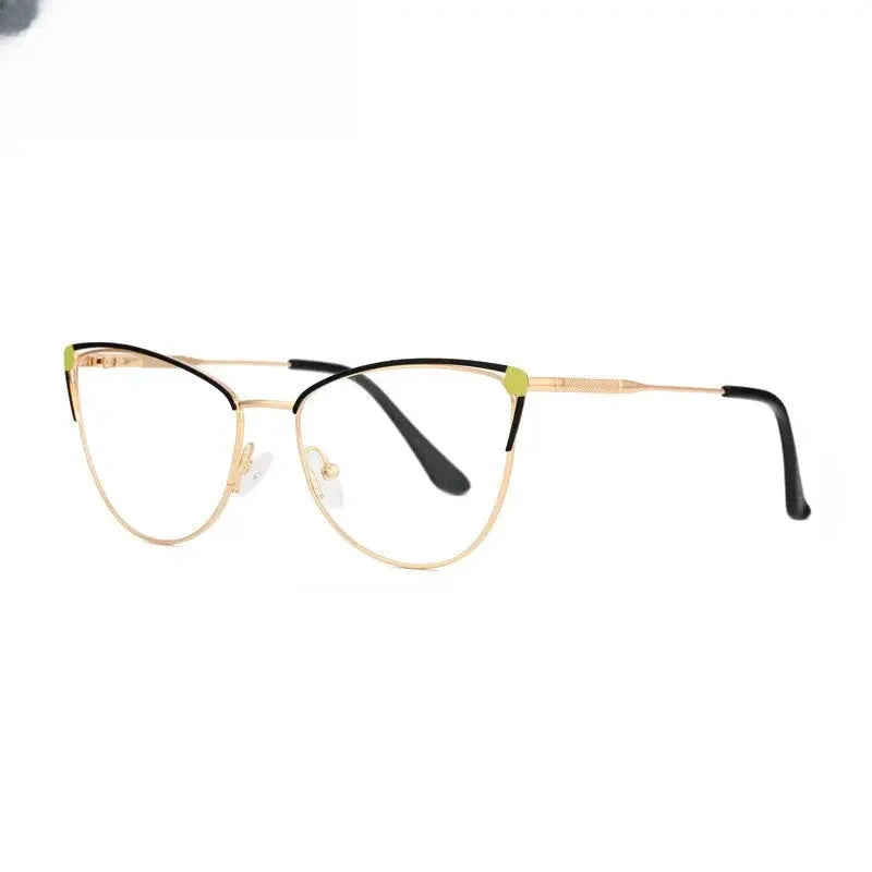 Women's Cat Eye Full Rim Stainless Steel Prescription Glasses 778546 — view 5 | Rx Spectacle