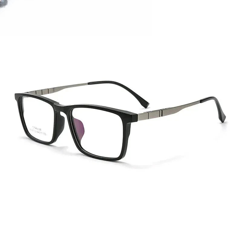 Unisex Square Full Rim Titanium Prescription Glasses 610106 — view 6 | Rx Spectacle