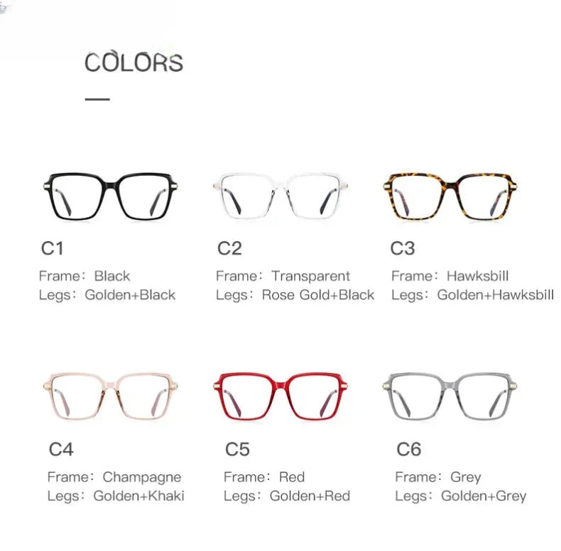 Women's Square Full Rim TR90 Reading Glasses 2212 — view 15 | Rx Spectacle