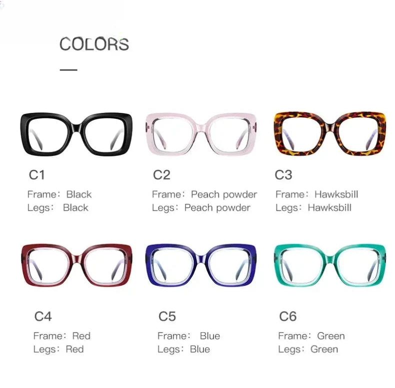 Women's Square Full Rim TR90 Reading Glasses 2171 — view 15 | Rx Spectacle