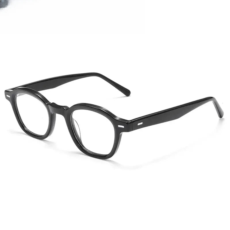 Men's Polygon Full Rim Acetate Flat Top Prescription Glasses — view 6 | Rx Spectacle